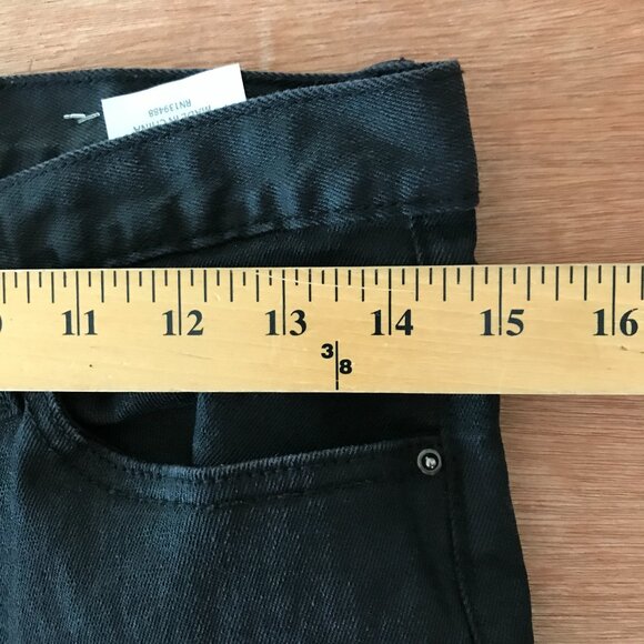 MNML Skinny Jeans Men 31x30 Black Mid Rise Zip Ankle Button Fly Stretch - Picture 2 of 12